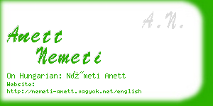 anett nemeti business card